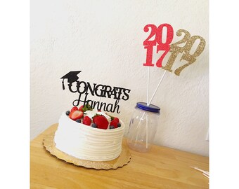 Custom Graduation Cake Topper 2017 graduation cake topper Class of 2017 2017 decorations Graduation cake topper 1 cake topper