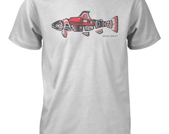 PNW Trout Fly Fishing Tee,Pacific North West,Trout,Fly,Fishing Tee,Fly Fishing Gifts,Fishing Shirt,T-Shirt,Fishing Art,Fish,Fishing T-Shirt