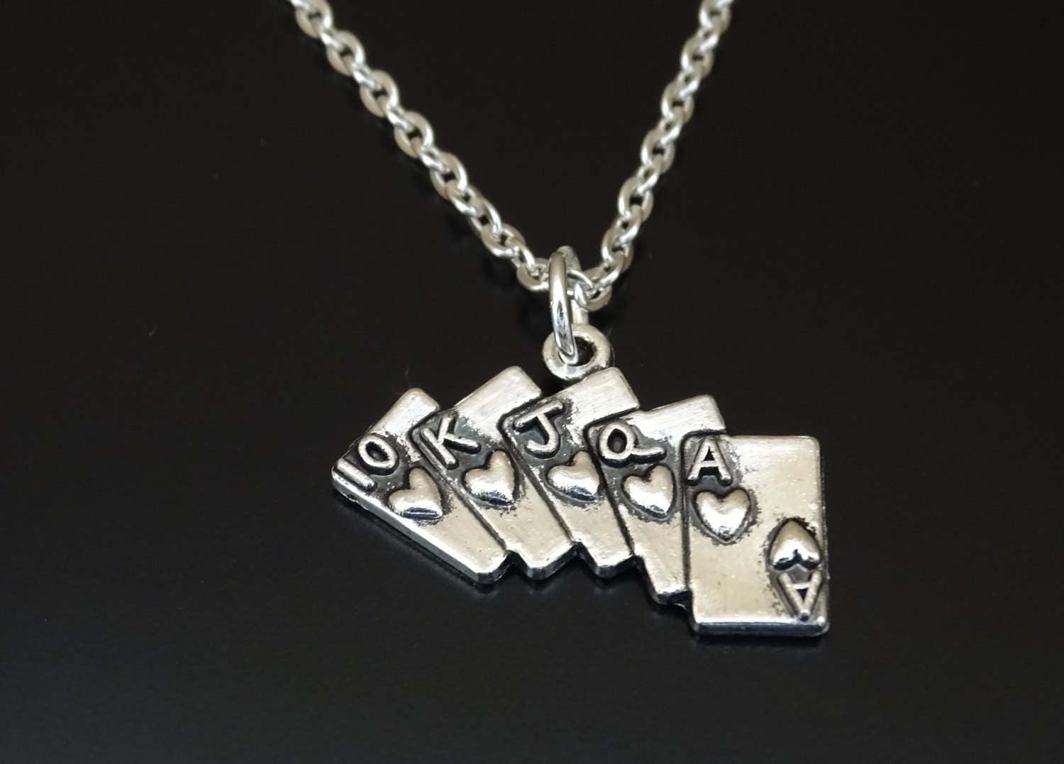 Poker Necklace Poker Charm Poker Pendant Poker Jewelry