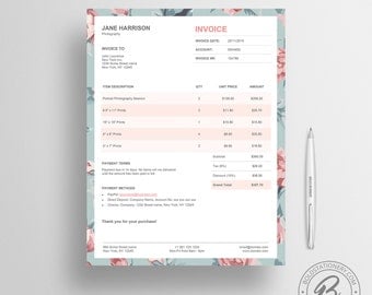 photography invoice template word