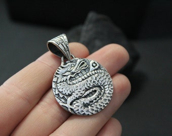 Sterling Silver Chinese Zodiac Year of the Dragon Pendant