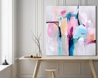 Grey Abstract painting, grey ABSTRACT PRINT, large abstract, original abstract grey painting, extra large wall art, soothing, Morning Light