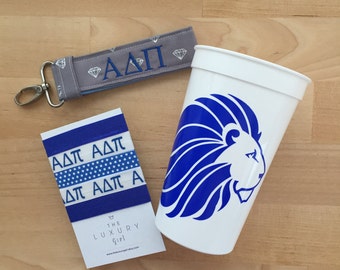Alpha Delta Pi Bid Day Bag; ADPi Gift Bag; Alpha Delta Pi Accessories; ΑΔΠ Sorority Bid Day; APi Big Little; ADPi Cup, Hair Ties, Key Chain