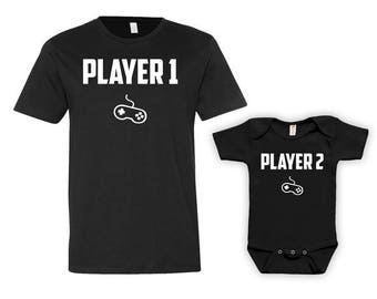 Matching Father Son Shirts Father Daughter Matching Outfit Father And Son Gift Father's Day Gift Pregnancy Announcement Bodysuit - JM127-128