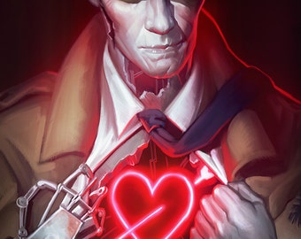 Fallout 4 Nick Valentine Open Edition Art Print 8x10 inch