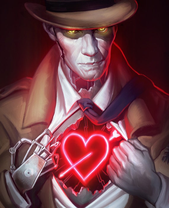 Fallout 4 Nick Valentine Open Edition Art Print 8x10 Inch   Il 570xN.1185158413 Jjlv 