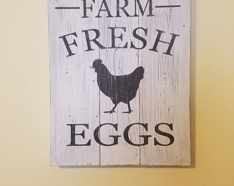 Farm Fresh Eggs Wood Sign