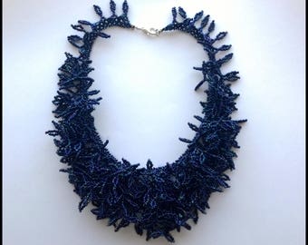 Blue Choker necklace-Selva