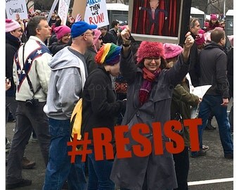 Womens March on Washington Resist Print, Anti Trump Protest Photography, Photojournalism, Womens March Photography, Resist Art,Womens Rights