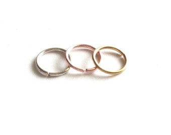 18 Gauge Nose Ring, 18g Cartilage Earring, Gold Nose Hoop, Silver Nose Hoop, Septum Nose Ring, Tragus Ring, 18g Septum Ring, 18g Helix Hoop