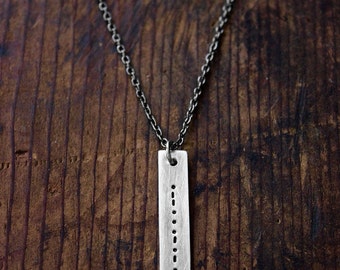 Morse Code Necklace - Secret Message Necklace - Men's Necklace - Unisex Jewelry - Personalized Necklace by Modern Out