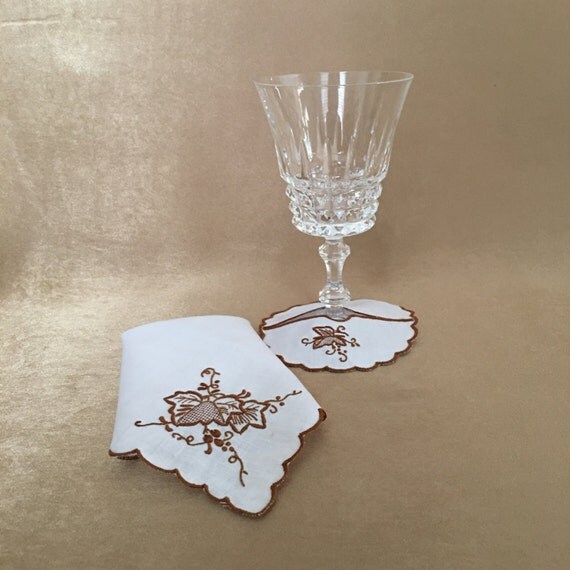 Wine Glass Covers Linen Wine Slippers Cocktail Napkins