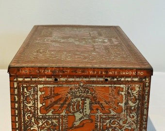 Decorative old Dutch tobacco tin