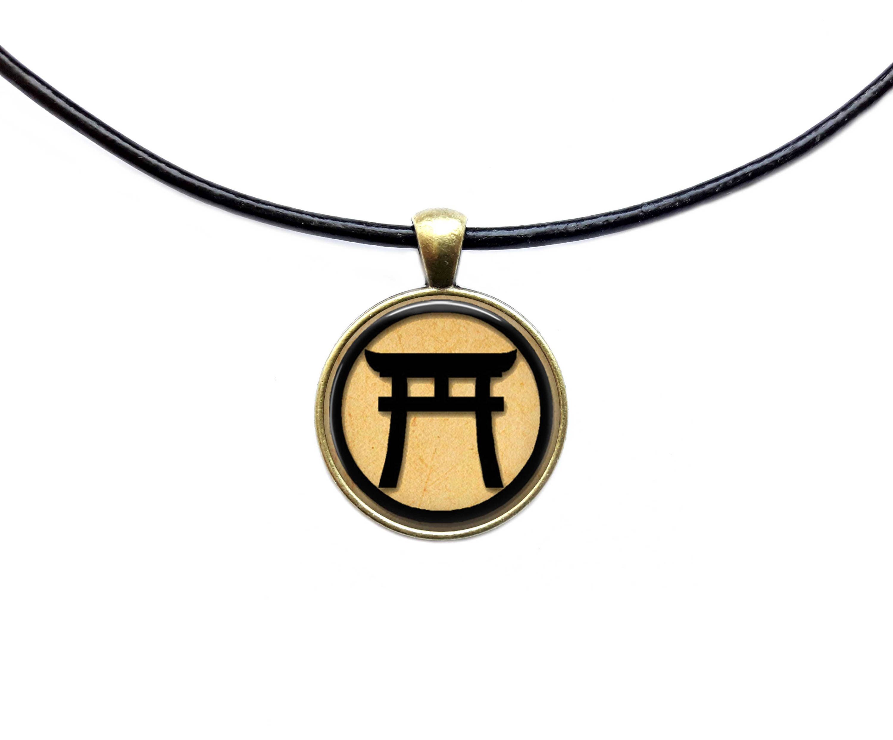 Shinto pendant Antique jewelry Japanese necklace