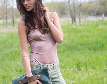 Leather Foldover Clutch - Leather Clutch - Leather Handbags - Leather Purse - Leather Bags - Hobo Bags - Womens Purse - Clutch Purse