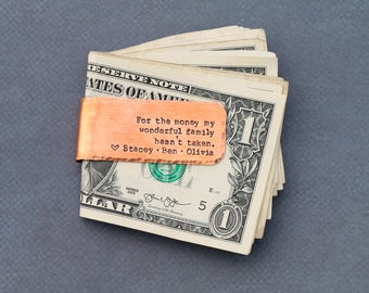 SALE • Money Clip Dad Gift • Personalized Custom Wedding Gift • Father Bride•Daddy Gift Father Family Gift Dad Birthday Gift Father Birthday