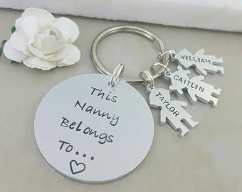 Nanny Keyring, Family Keyring, This Nana Belongs to, Family Tree Gift, This Grandad Belongs to, World's Greatest Mum, gift for grandparents