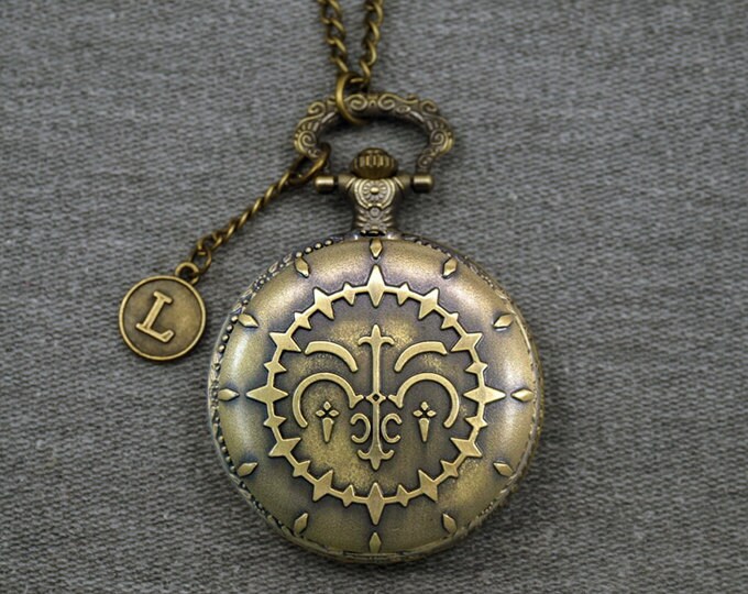 Pandora Hearts Pocket Watch Antique Bronze Locket Necklace