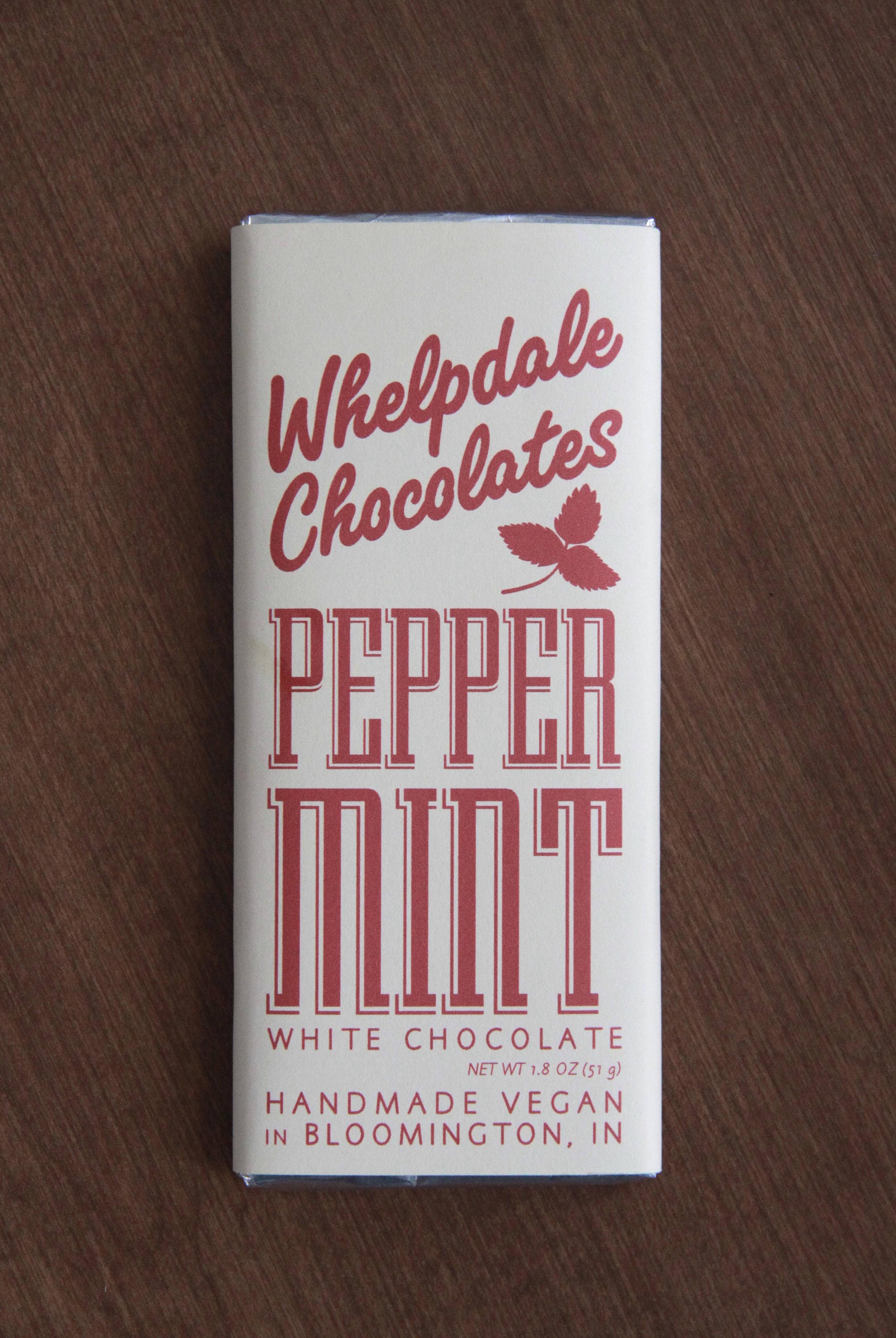 Vegan Peppermint White Chocolate Bar