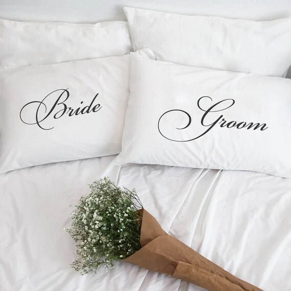 Pillowcases Wedding Gift for Newlyweds Bride and Groom