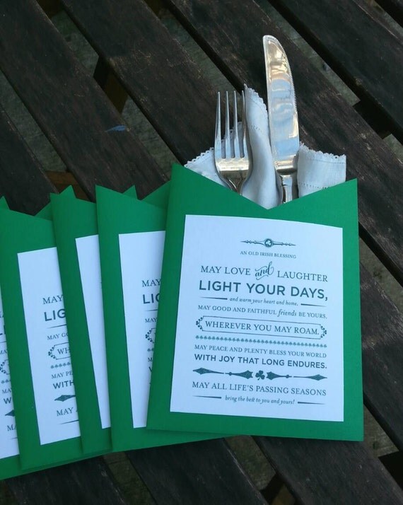 Irish Blessing Napkin Holders Ireland Heritage Decor