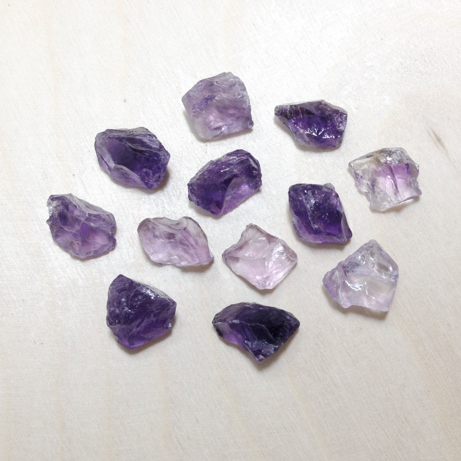 Rough amethyst raw purple amethyst crystal lot // B2559