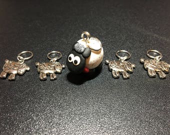 Sheep stitch markers (B)