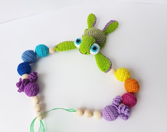 crochet nursing necklace teething necklace baby teething toy baby toys baby teether baby rattle baby teether toddler gift baby boy gift