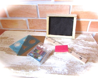 Miniatures blackboard kit - scale 1:12- Dollhouse miniatures-