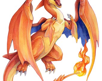 mega charizard x etsy