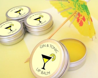 GIN AND TONIC lip balm, Gin Gift, Gin & Tonic, Wedding Favour, Hen Party, Hen Party Bag, Hen Favour, Cocktail Lip Balm, lip balm, Birthday
