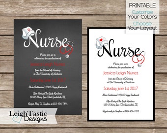 Traditional Pinning Nursing Graduation Invitations 2