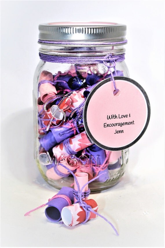 Message Filled Mason Jar Love Notes Personalized