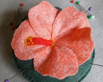 Hibiscus Felt Pincushion designed by Cherry Parker