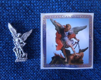 St.Saint Michael Pocket Statue & Prayer Card
