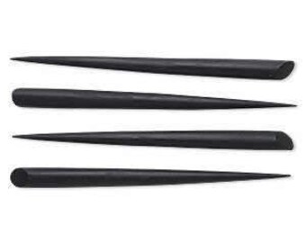 Black Hair Sticks, Wood Hair Sticks, 14x10 Oval Setting on end, 6 inches, 2 each, D969