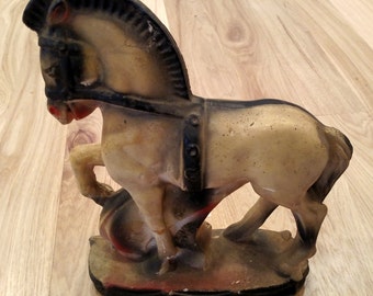 Antique Chalkware Horse