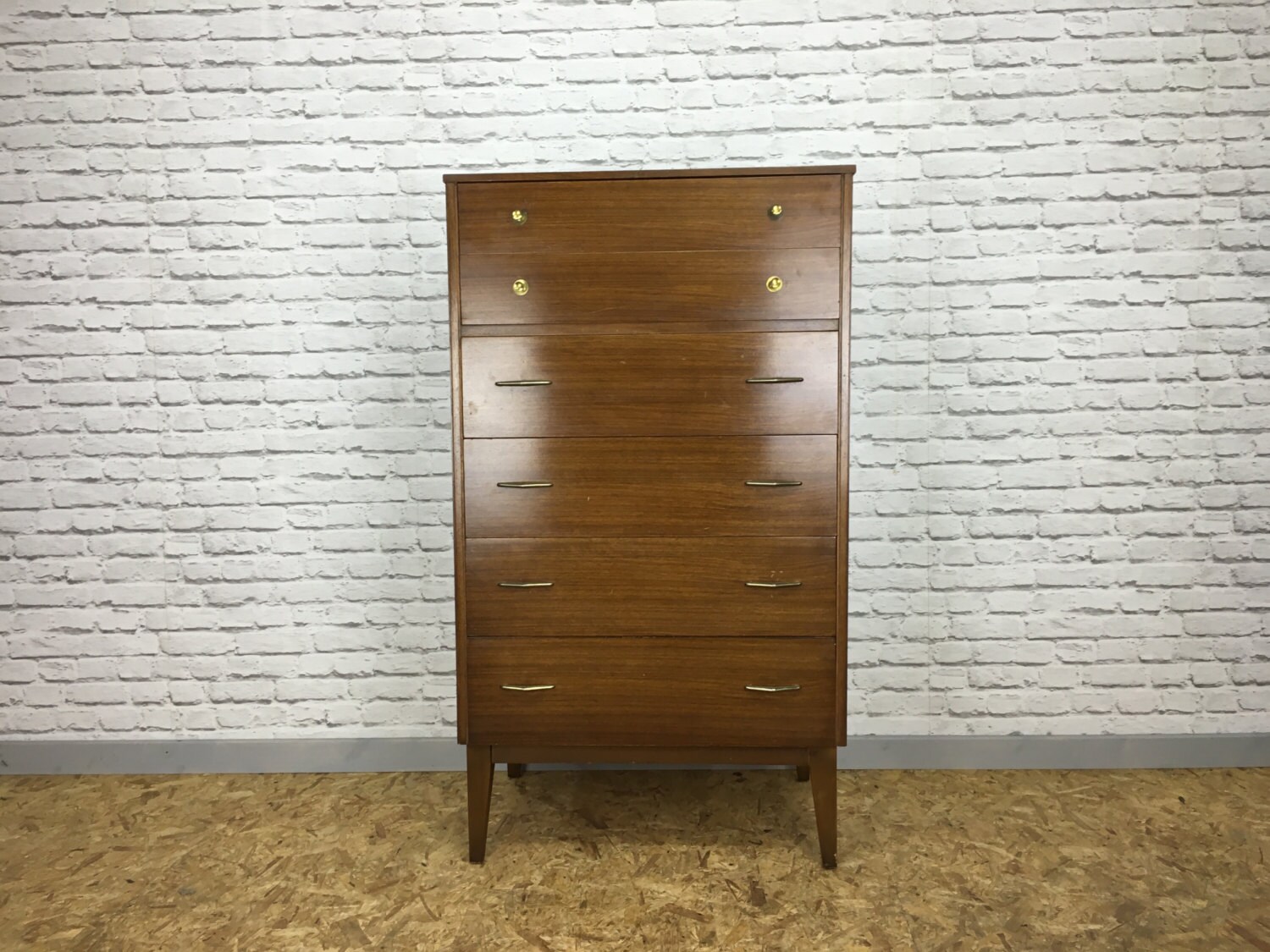 Retro Limelight Tallboy Chest Set of Six Drawers by RetroFrank
