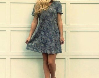 90s Grunge Black and White Shift Dress