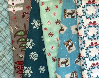 Blue, White & Gray Christmas Cloth Napkins, Assorted Value Pack of 12, Eco-friendly lifestyle
