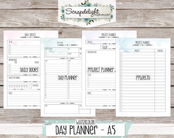 Scrapdelight Planner Kit 2017 - Watercolor - A5 Day Planner