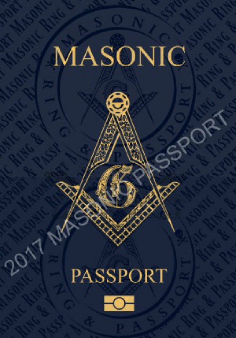 Royal Blue Masonic Passport 2017 w/ Security by 33Travellers