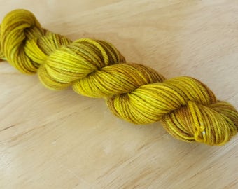 Mini Skein Hand Dyed Sock Yarn Superwash Merino Wool Fingering Weight in "Professor's Jacket" Colourway