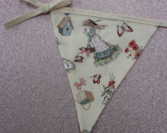 Holly Hobbie Vintage Bunting - Holly Hobbie and friends from 1960's & 1970's, Cream Bunting, Nursery Bunting, Baby Bunting