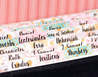 Bible tabs - Laminated bible tabs - bible journaling tabs - books of the bible - bible journaling - double sided - adhesive - tabs - SET C