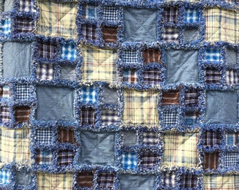 Denim Rag Quilt Blanket