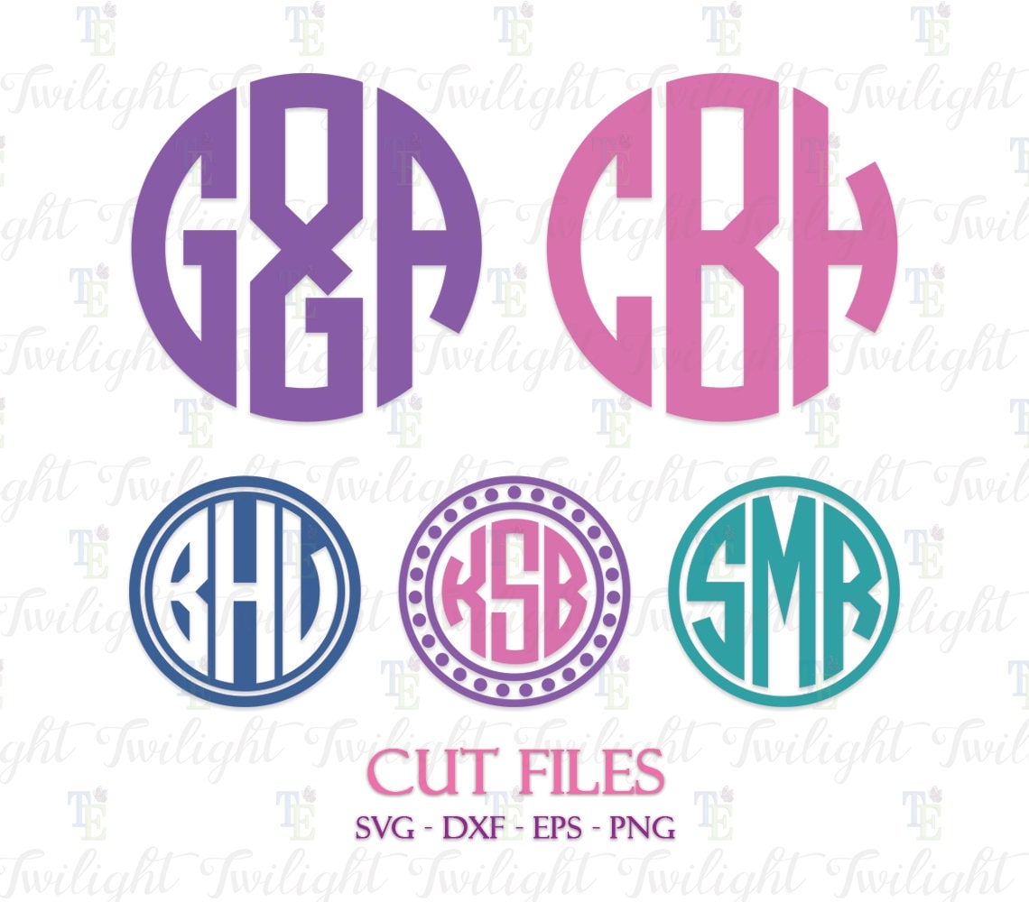 Circle Monogram Cut Files, Circle Monogram SVG Files, Circle Monogram ...