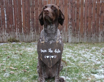Save The Date, Sign for Dogs, Photo Props, Large Dog Sign, Rustic Wedding