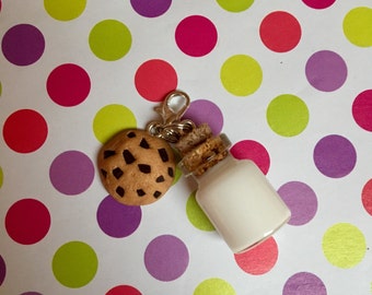 Polymer Clay Milk and Cookie Charm