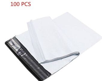 100PC White Poly Mailers Envelopes Bags Adhesive Self Sealing Strip Lots of Sizes Availiable LOOK Inside U.S.A. SELLER Fast Shipping